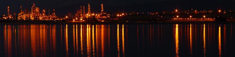 <B>Refinery at Night</B><BR><FONT size=2>Ann Chaikin</FONT>