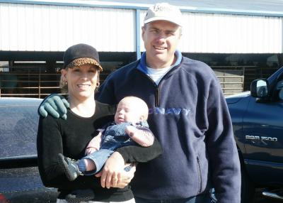Dana, Cade & Danny at his first rodeo