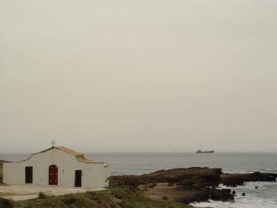 St. Nicholas of Vassilikos, a blessing foreground to sailors