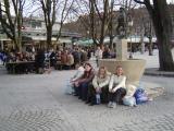 Emily, Tia, Erin and Julie. The girls hanging about in the market.