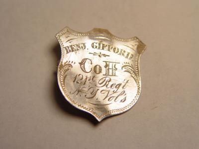 Silver I.D. Shield that I found on Easter Sunday 2004...Mr. Gifford was awarded the Medal of Honor ...