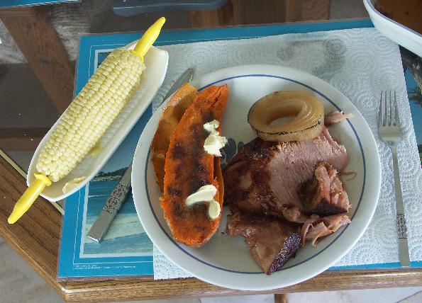 Easter ham plated