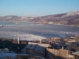 Icebreaker working in Nagayava Bay, Spring 2000 / Magadan