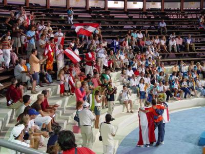 Austrians celebrate their gold medal (Tornado class)