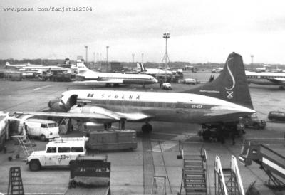 Convair CV.440 OO-SCP of Sabena  @ Heathrow mid '60's