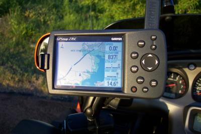 Garmin 276 in direct bright sunlight  The brighter the light, the better the display looks