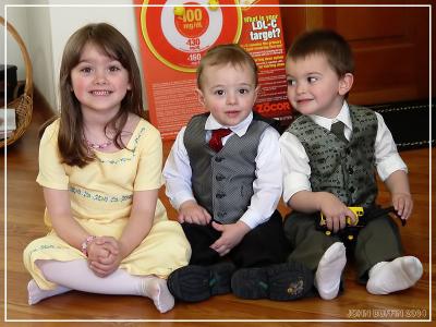 At easter with his cousins