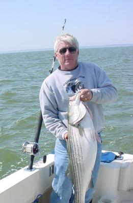 Bob with nice 37 Striper on opening day (4/17)