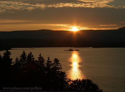 Golden sunset.   South Harbour