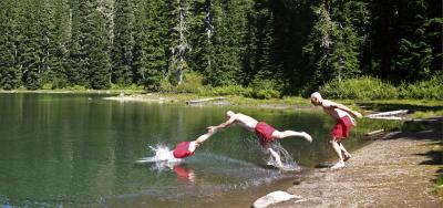 brien dives into bear lake