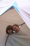 polar bears in their tent