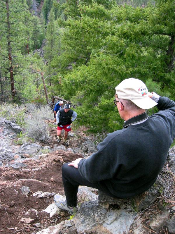 Photographer at the top of the grunt hill