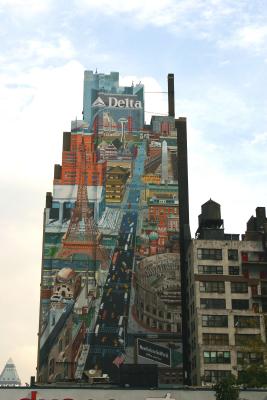 New York to the World Bldg Mural on 8th Avenue from 33rd Street