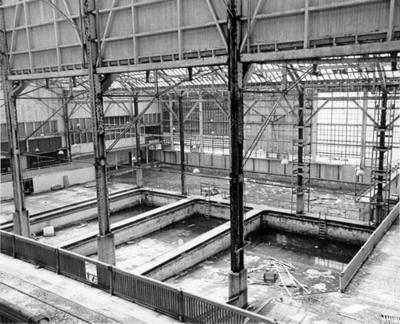 View 7. Drained pools, view west, 1966 (Courtesy SFPL)