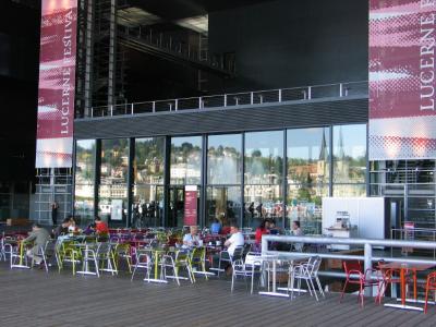 Modern Art building on Lake Lucer