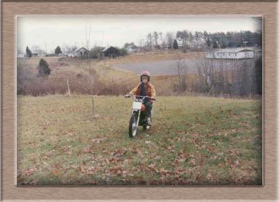 Xmas 1980 Brian On His New Yamaha motorcycle