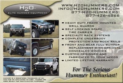 H2O Hummers Ad Layout
OK, not exactly PAD material, but this is what I worked on for the last 3 1/2 hours.  I was hired to do a 5x7 magazine ad layout for this client.  What do you think???