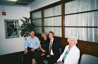Uncle Steve, Aunt Jeanette and Nanny with the Groom-Waiting for the Bride