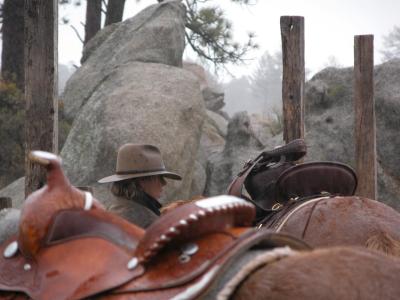 Unsaddling in the rain 4-17