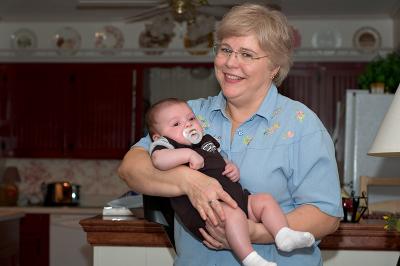 Grandma and Thomas inside