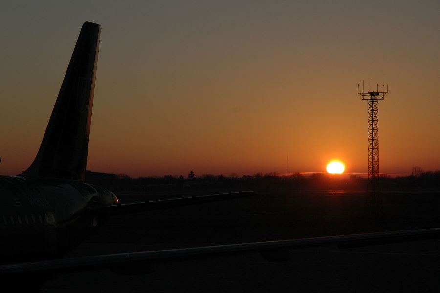 Sunrise at Dayton, Ohio airport