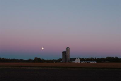 moon over the farm