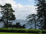 Mainland and ferry from castle grounds.JPG