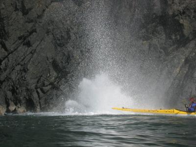 Karen at a blowhole