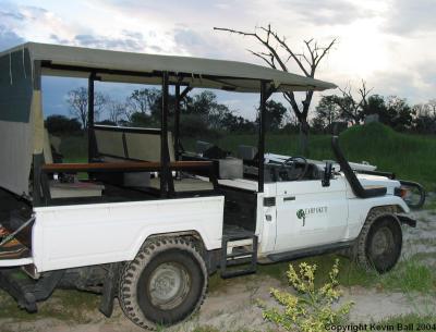 The vehicle used during our game viewing