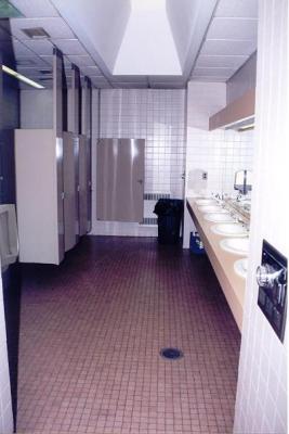 Quarters of E-3/E-4. View of bathroom.