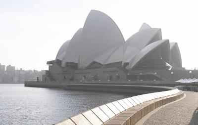 Opera House in the morning mist