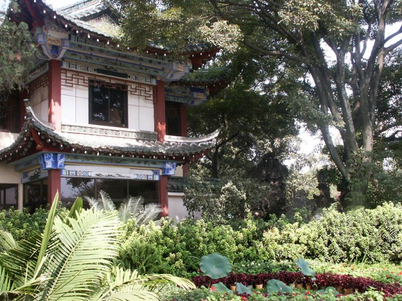 Pavilion and garden