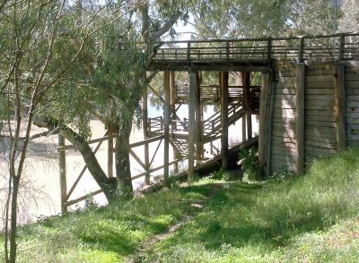 Reconstructed Darling River Wharf, Bourke
