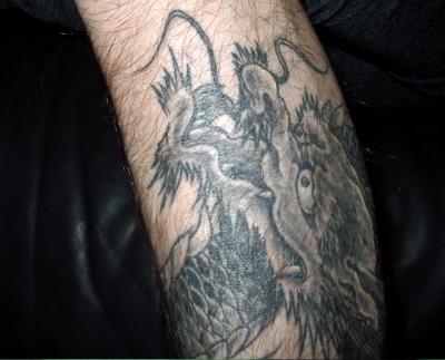 Self-portrait Walking Dragon (detail), Tattoo by Horishio, Japan