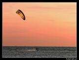 Windsurfer at sunset