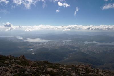 View of Hobart City from Mount Wellington