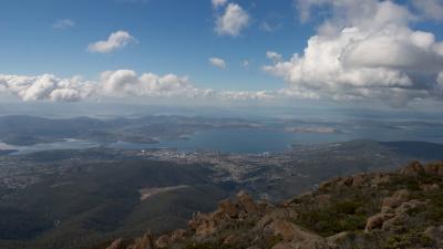 View of Hobart City from Mount Wellington