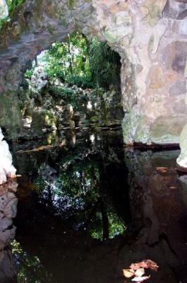 the cascade lake view from cave