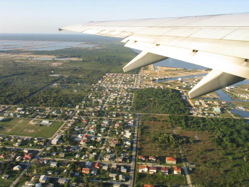 Sprawling Belize City near the Airport