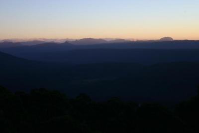 Sunset from the mountain ridge