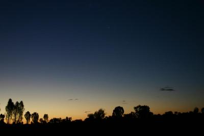 Twilight leaving the valley