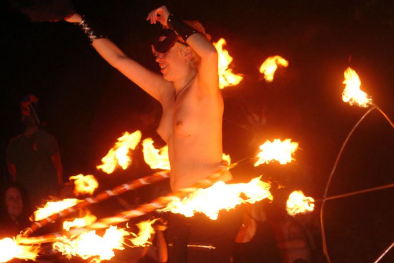 Flaming Hula Hoop!