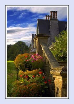 Brunel Manor ~ steps and flower border (2739)