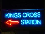 This Way Kings Cross Station neon 2004
