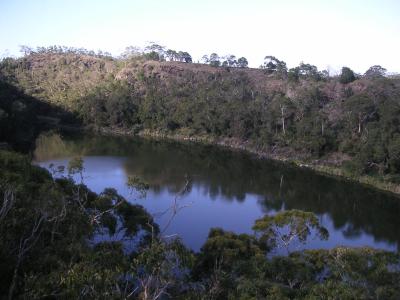 Lake in the old volcanic crater
