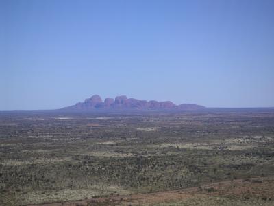 The Olgas in the distance