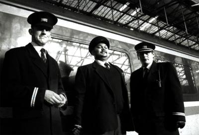 Portrait of Rail Guards in Manchester Piccadily station 1995