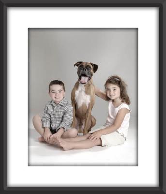 OConner kids with dog portraits