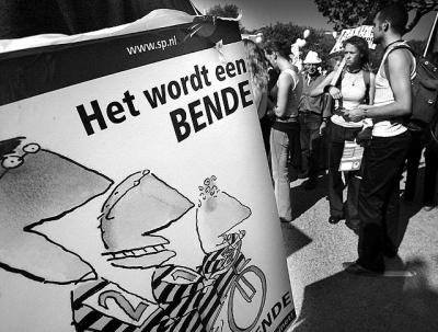 The first big protest rally against the Dutch government 2003