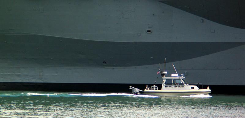USS Midway and Friend, San Diego, California, 2004